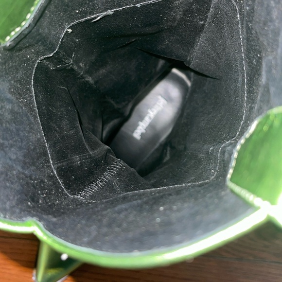 Jeffrey Campbell Green Heeled Boots Metallic Western - Picture 5 of 7